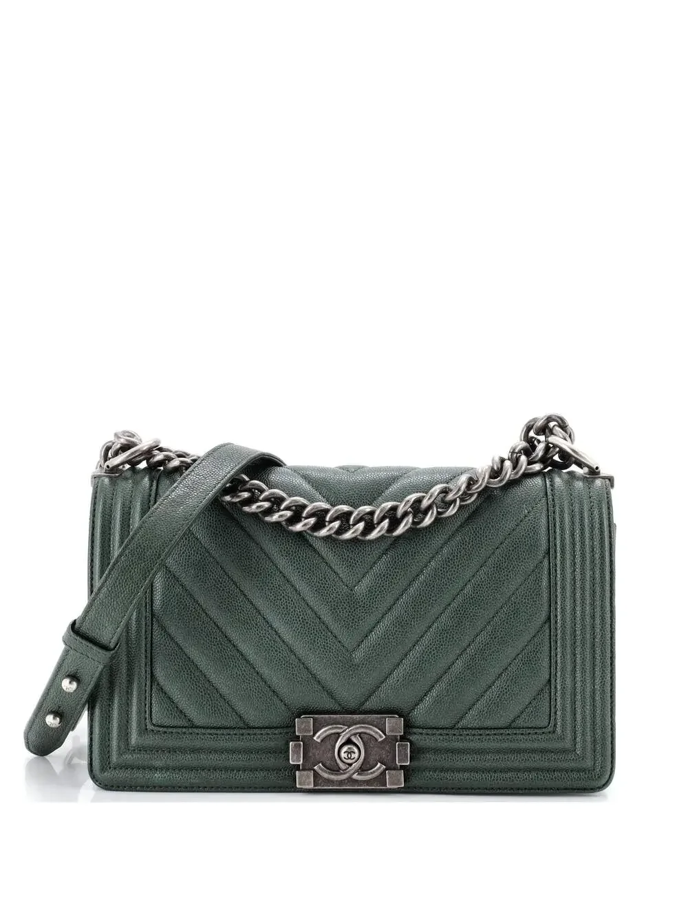 Chanel Boy Flap Bag Chevron Caviar Old #323596C41B